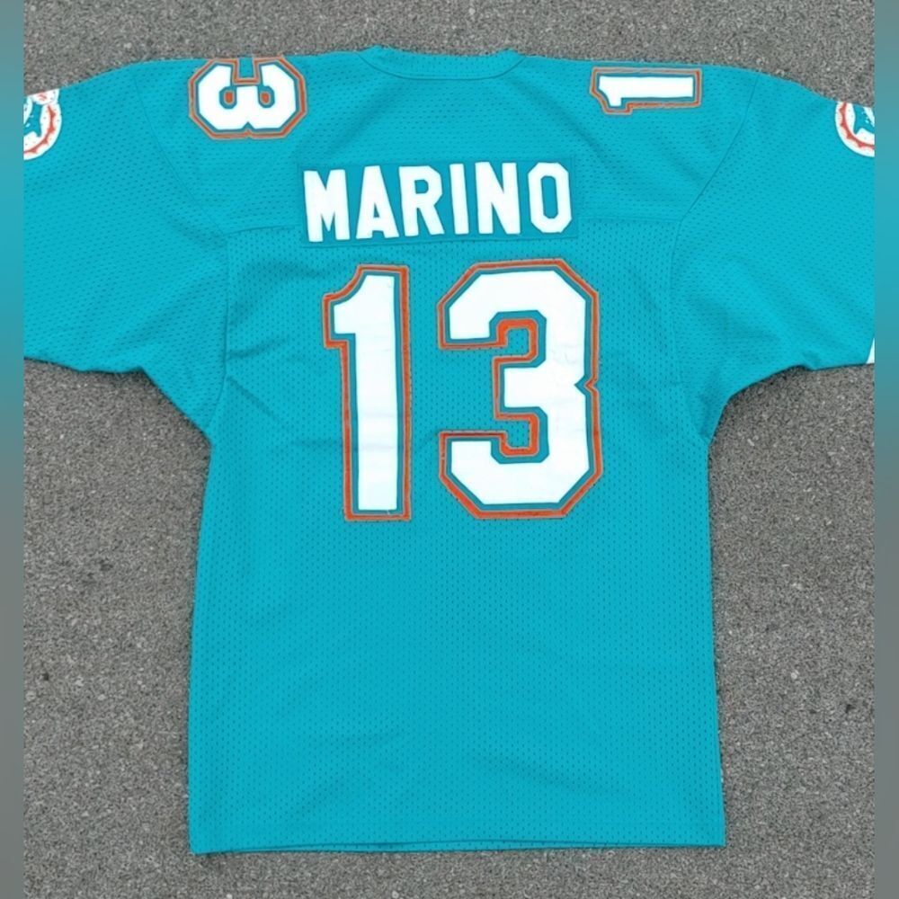 Vtg 90s NFL Miami Dolphins Dan Marino #13 Mesh Ravens Made in Canada Jersey L - Picture 6 of 10